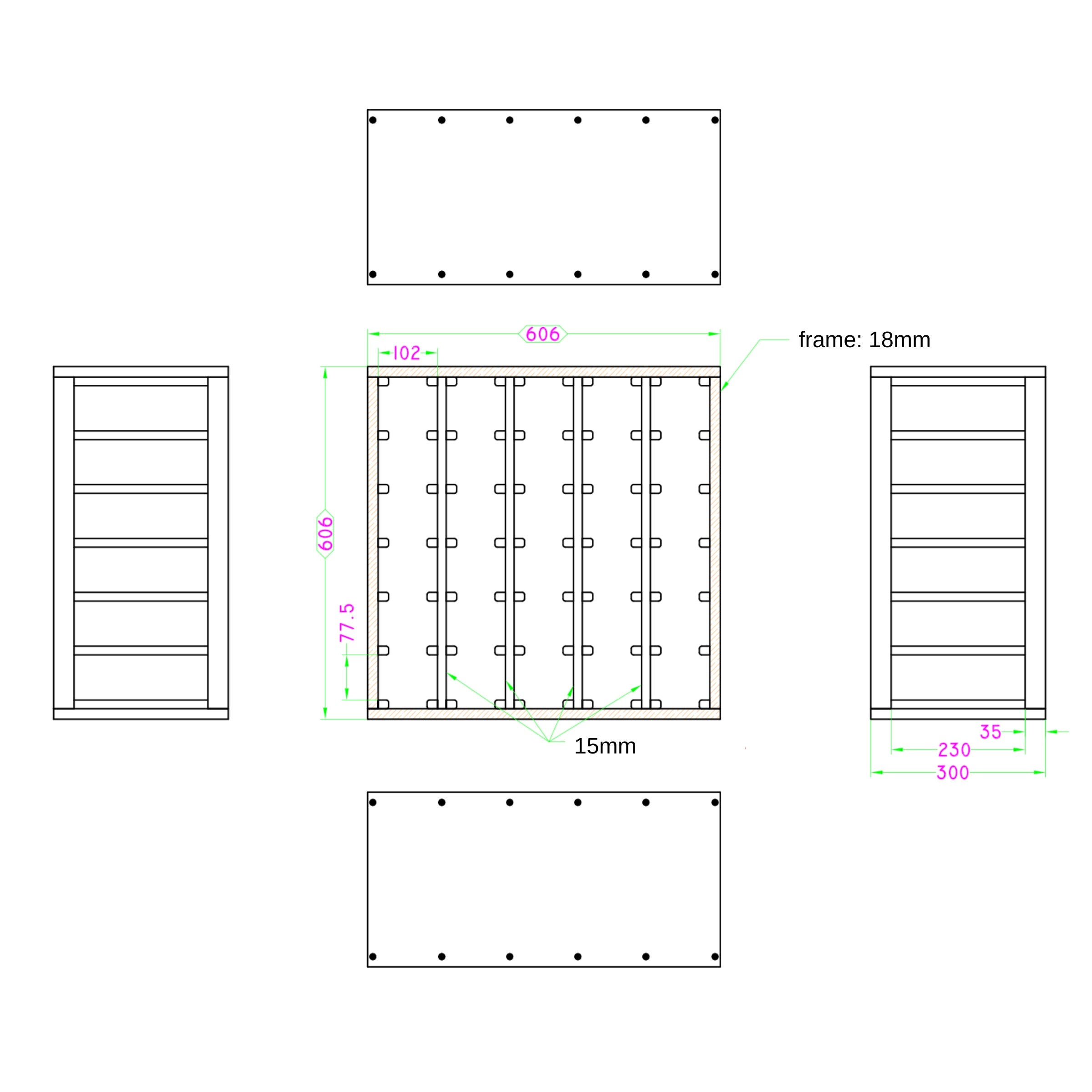 Technical dimensions diagram (secondary)