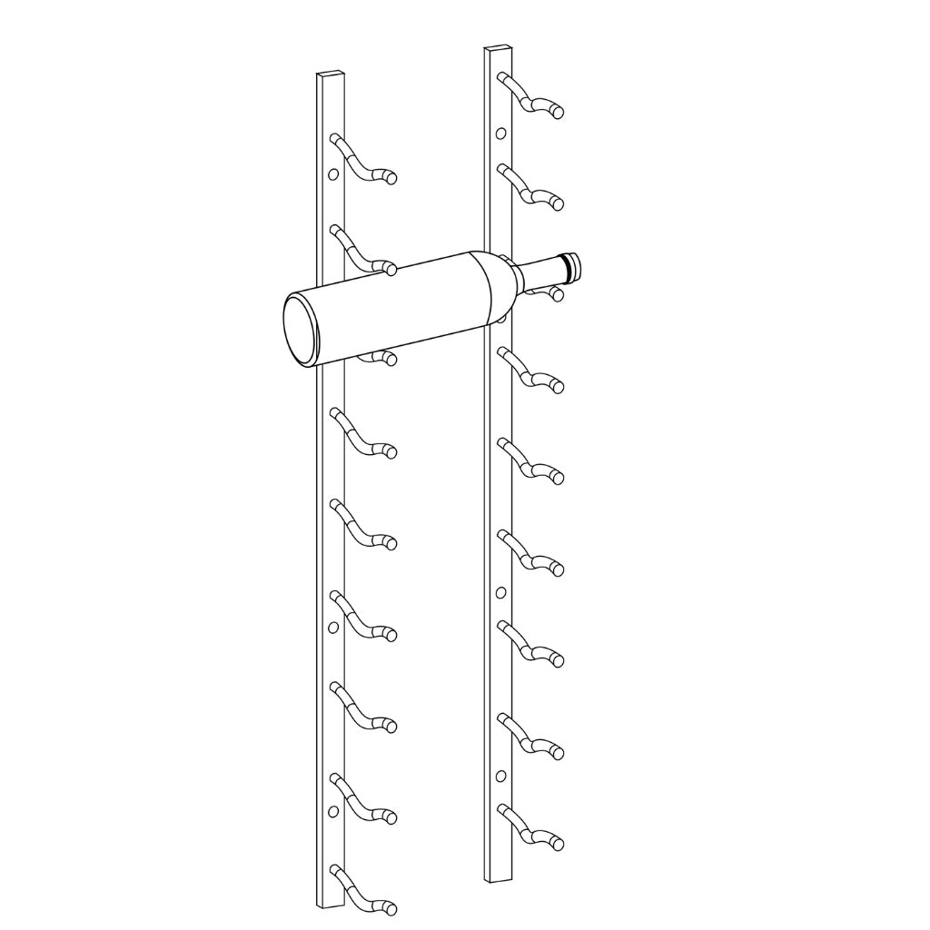 Wall Mounted Metal Wine Racks C-Type