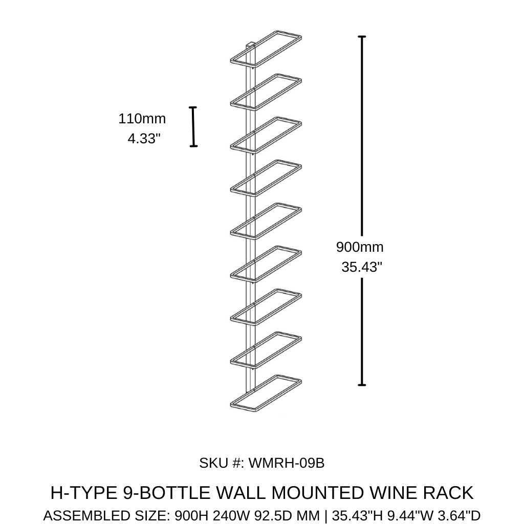 Wall Mounted Metal Wine Racks H-Type