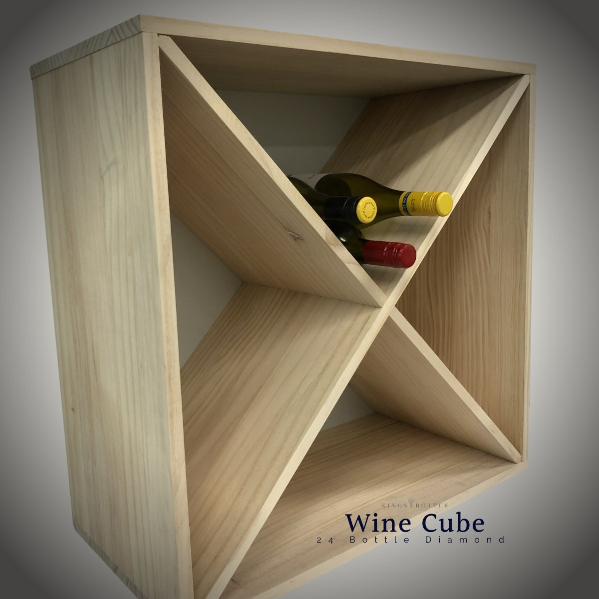 24 Bottle Compact Cross Wine Cube | 18mm Thick