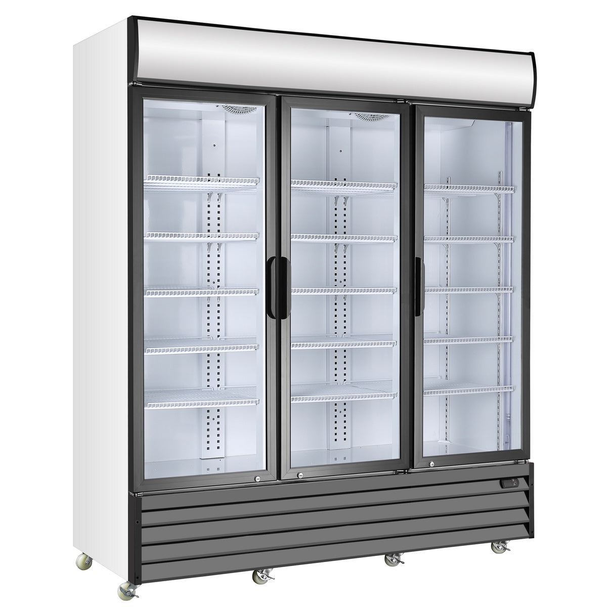 3-Door Display Beverage Cooler Commercial Refrigerator