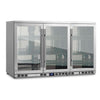 USED 3-Door Full Stainless Steel Beverage Refrigerator with Heating Glass