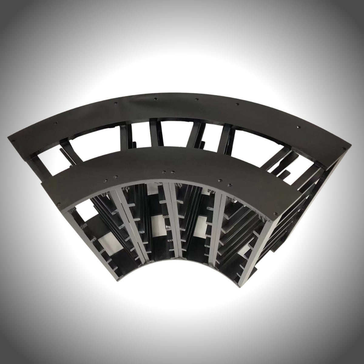 4 Column 24 Bottle Curved Corner Wine Cube