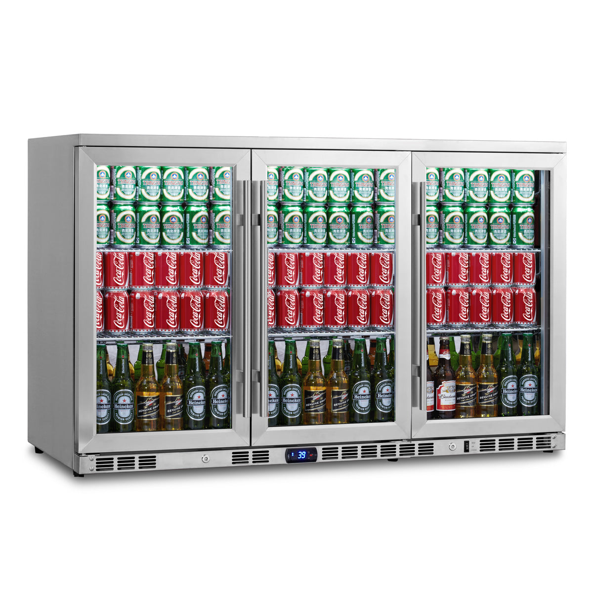 60 Can Beverage Refrigerator Beer Wine Soda Drink Cooler Mini Fridge Glass  Door 