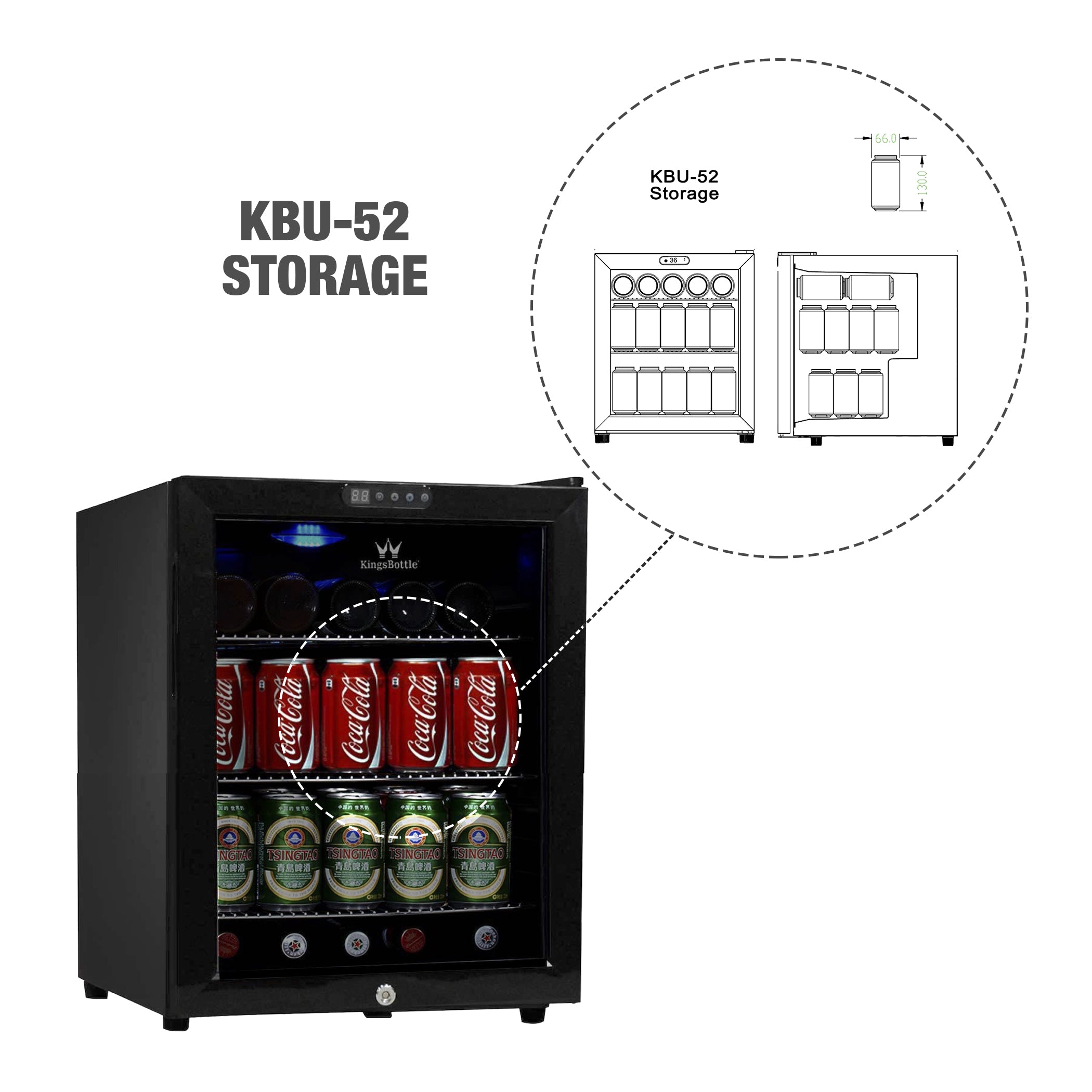 Compact 45-Can Mini Bar Fridge