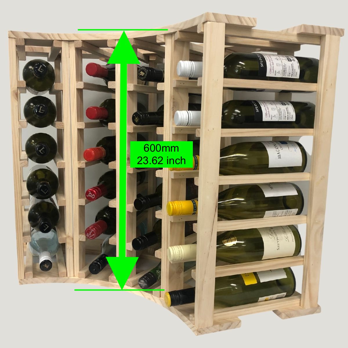 Single Column 4-Bottle Storage Rack, Gray
