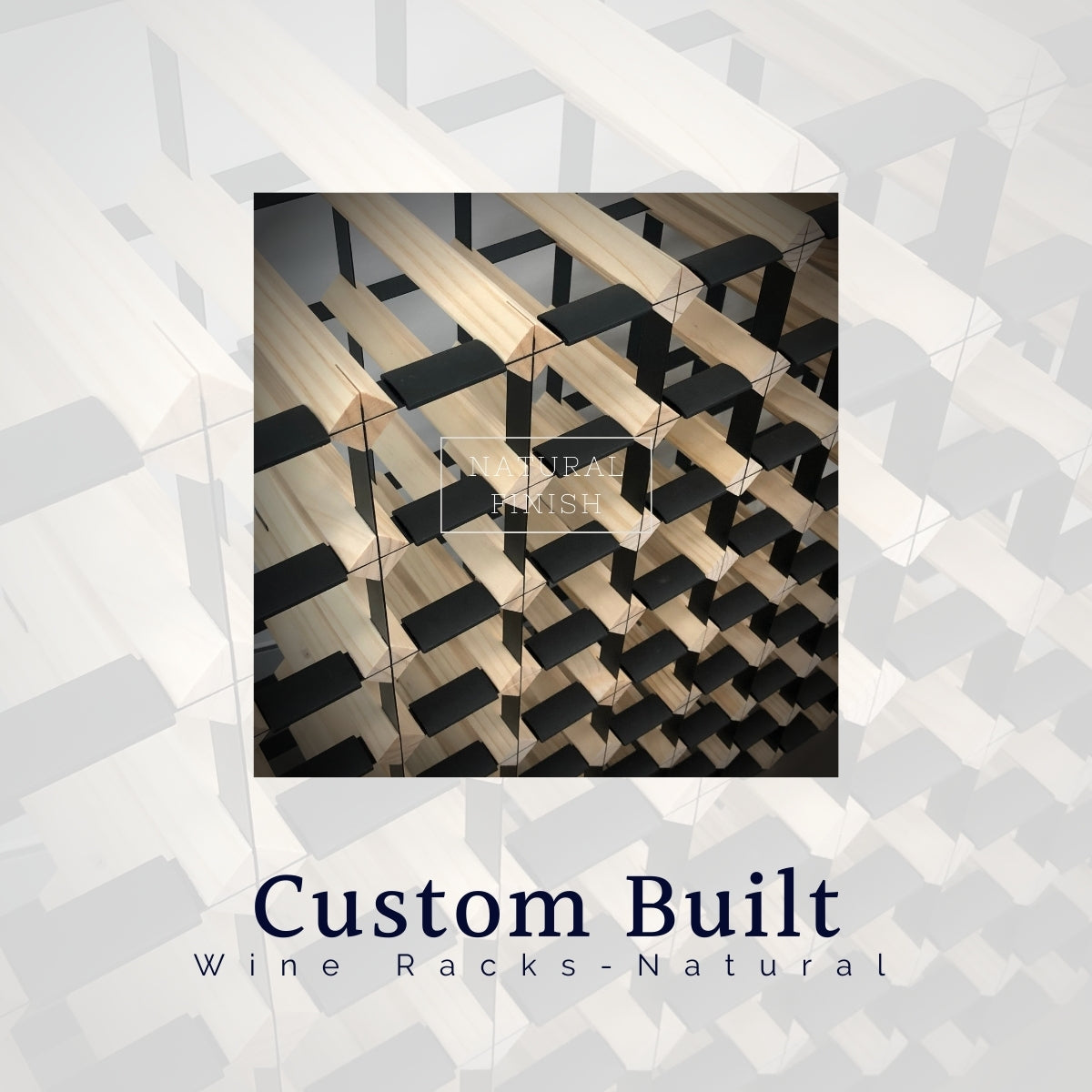 Custom Built Natural Pine Finish Wine Rack | Pre-Assembled