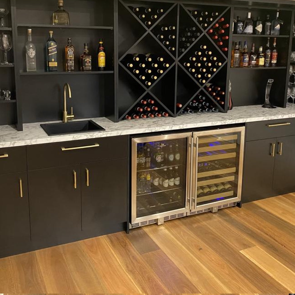 48 Inch Glass Door Wine And Beverage Fridge Center Built In