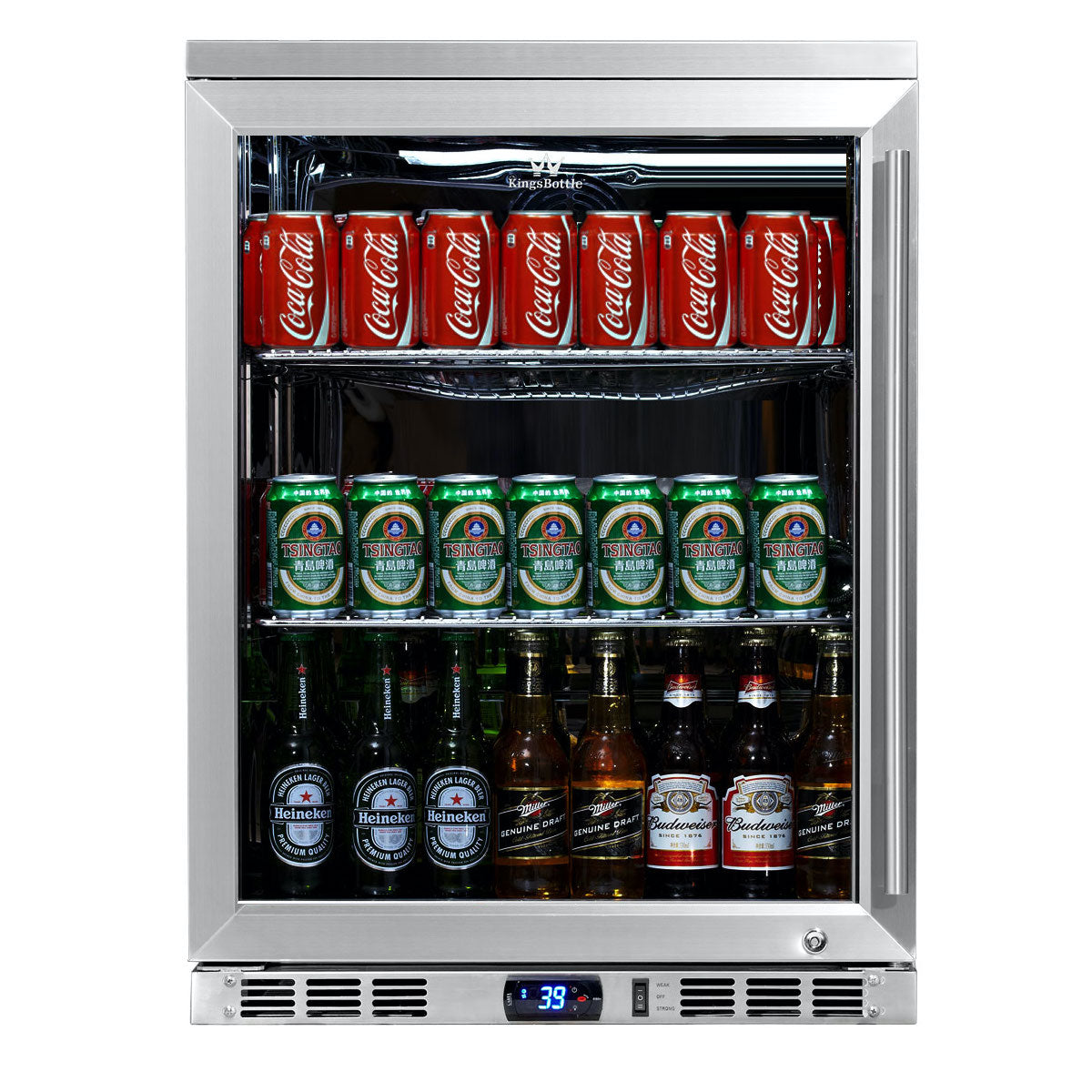 24 Inch Under Counter Beer Cooler Drinks Stainless Steel