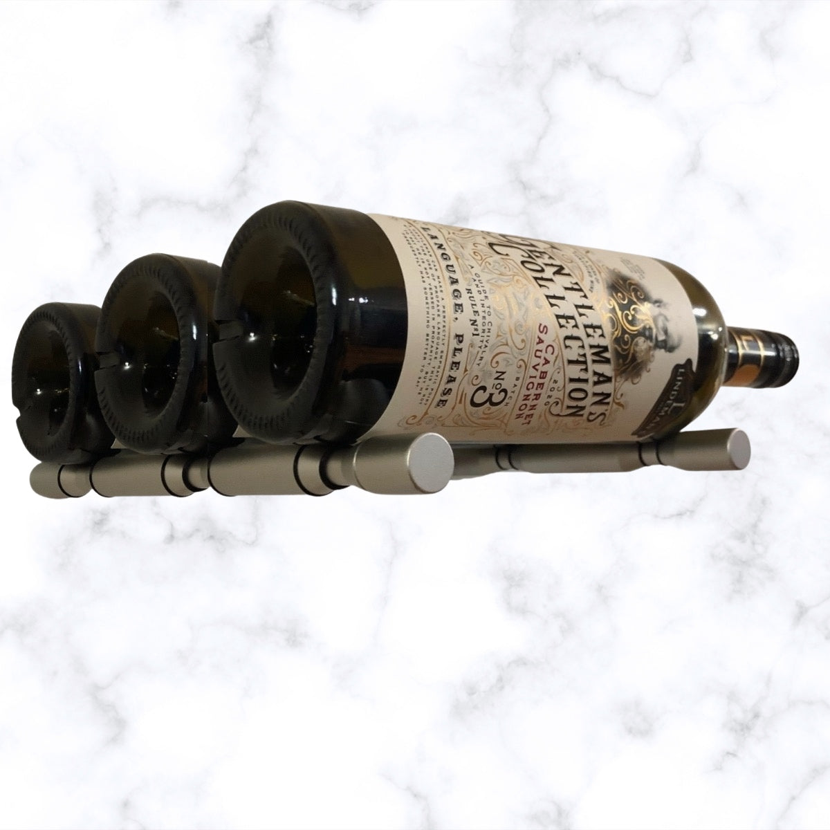 Wall Mounted Wine Peg Set | 3-Bottle Label-Forward Display