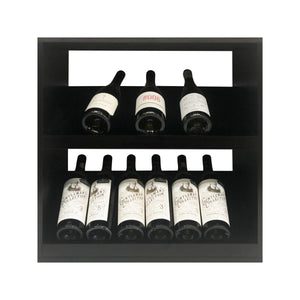 14 Bottle Display Wine Cube – Black Onyx and Natural Finishes | 18mm thick