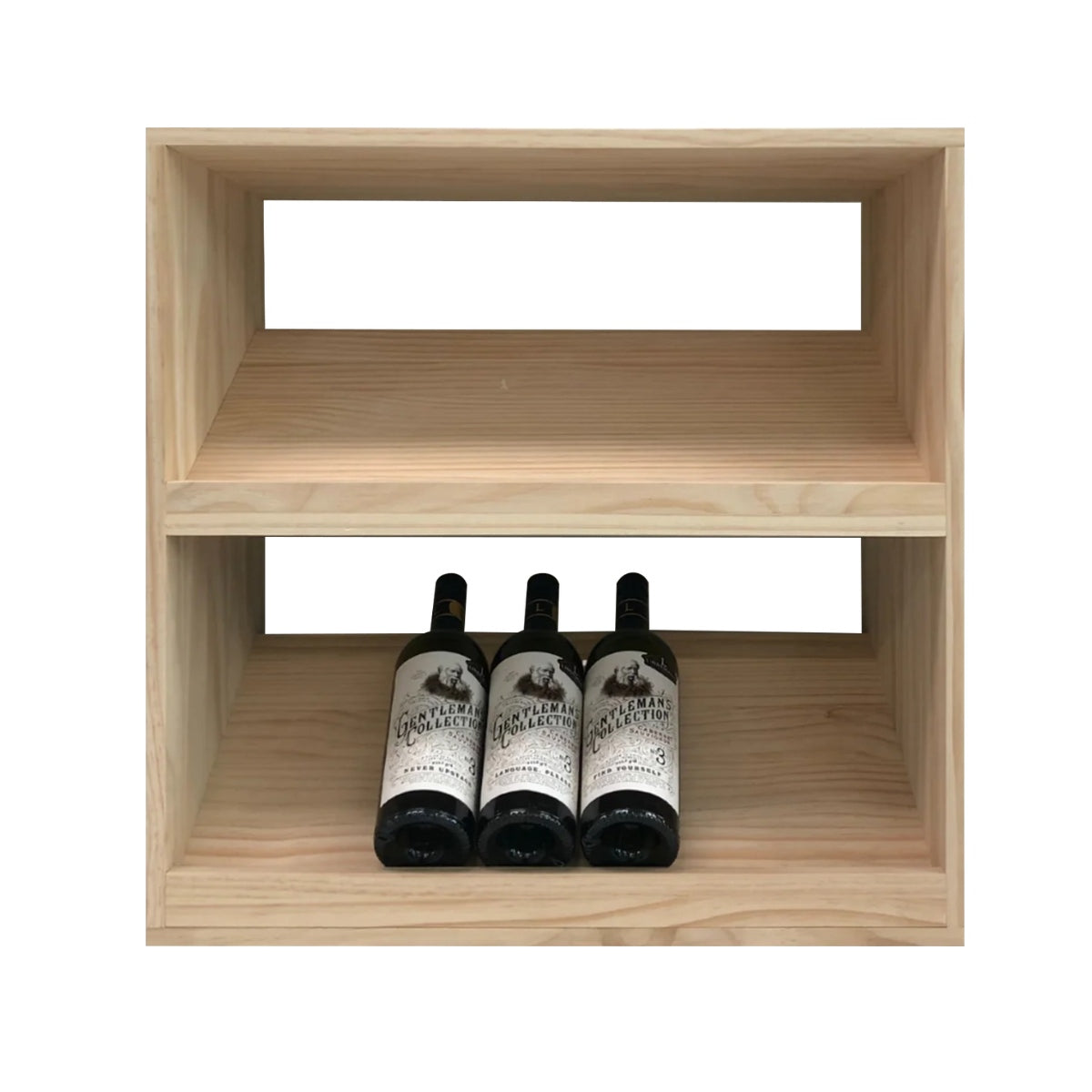 14 Bottle Display Wine Cube – Black Onyx and Natural Finishes | 18mm thick