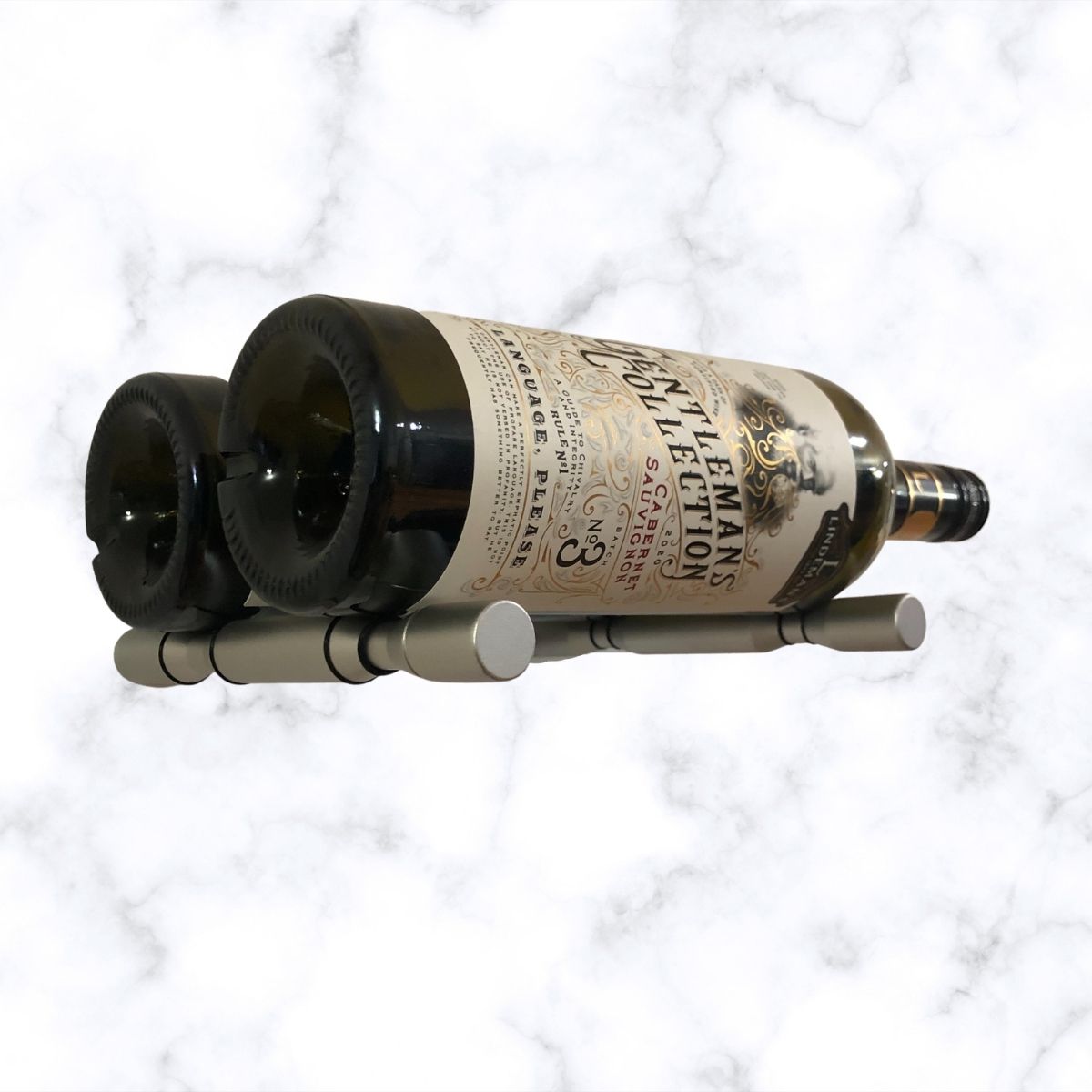 Wall Mounted Wine Peg Set | 2-Bottle Label-Forward Display