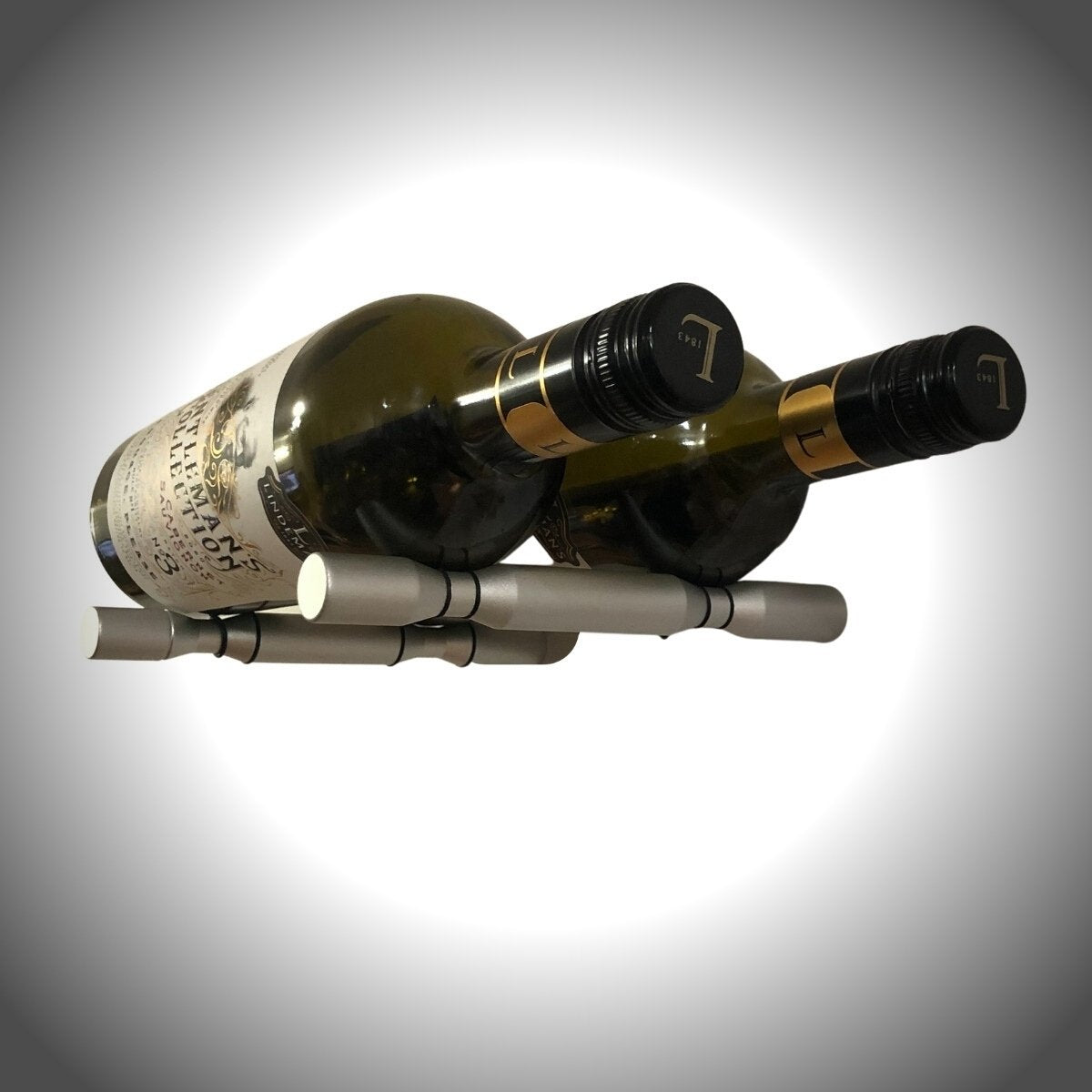 Wall Mounted Wine Peg Set | 2-Bottle Label-Forward Display