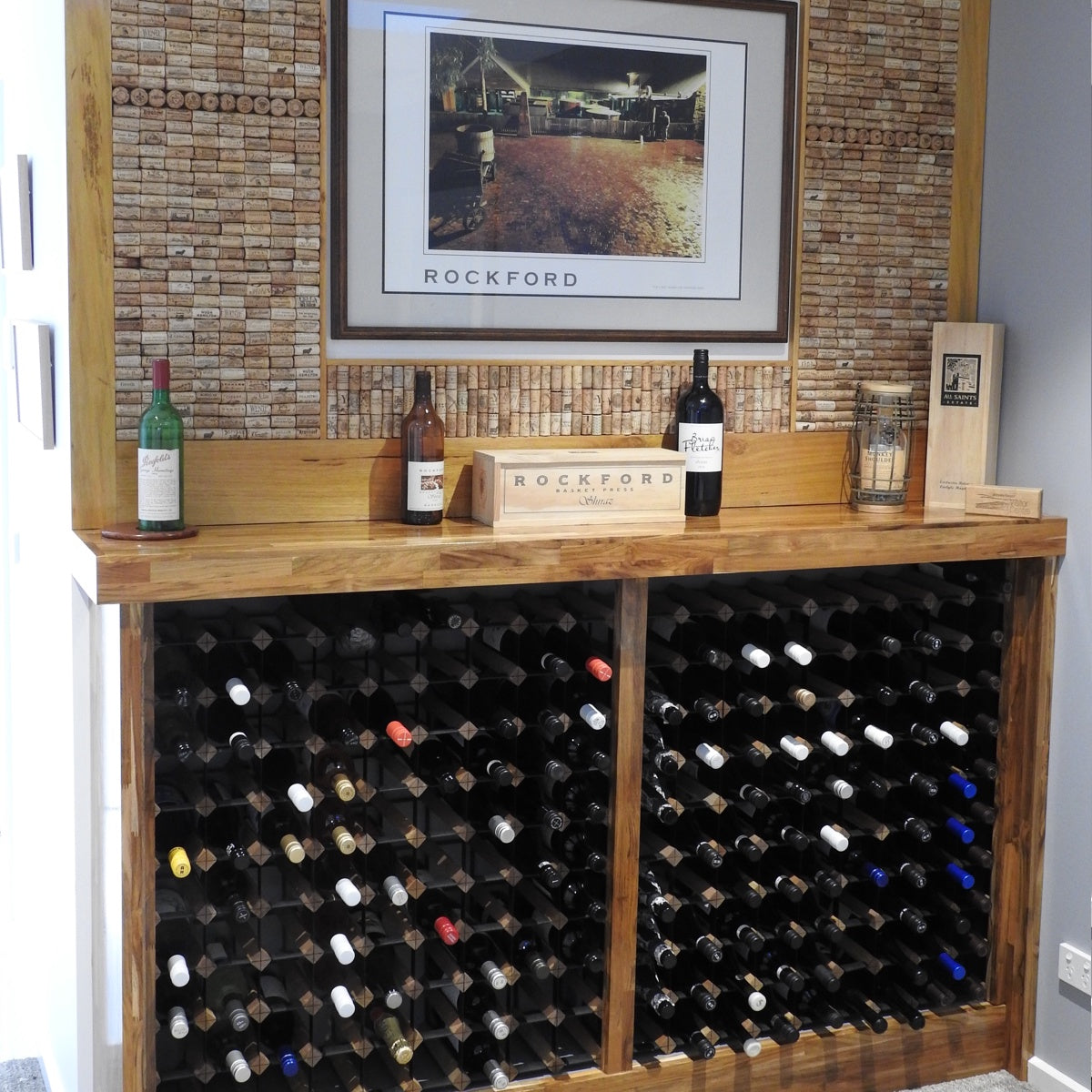 Natural Pine Finish Custom Built Wine Racks