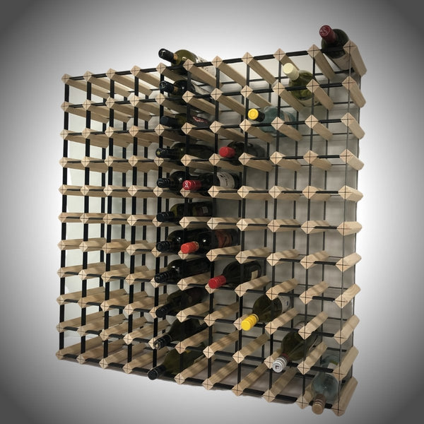 110-Bottle Timber Wine Rack | 10×10 Configuration