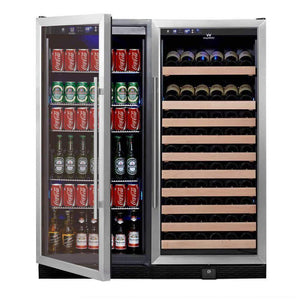 glass door upright wine and beverage refrigerator KBU100BW2-SS