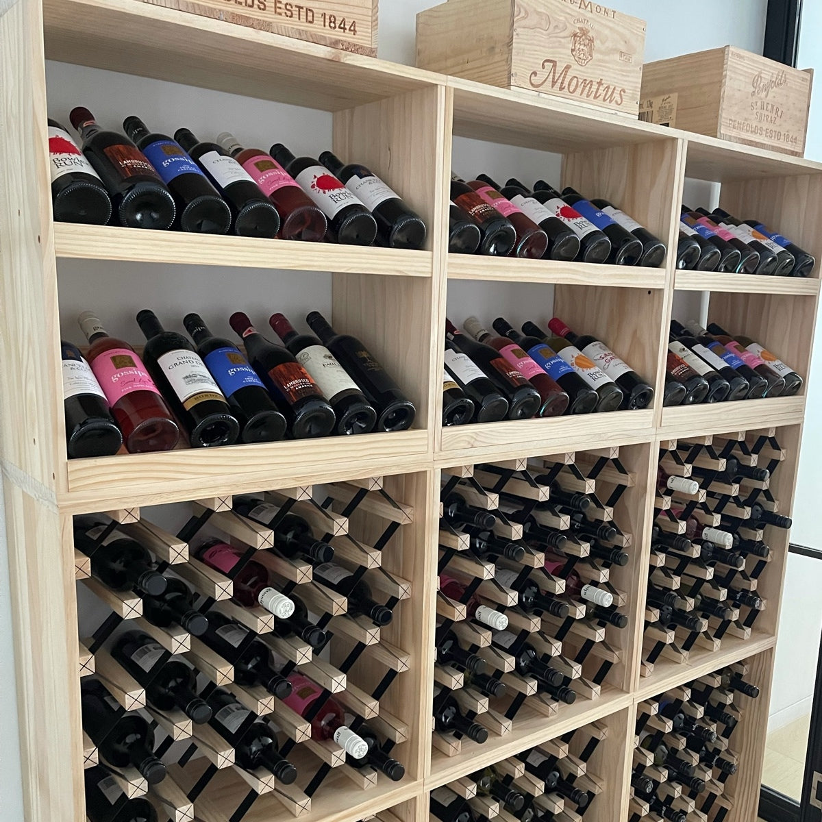 7 Bottle Display Wine Cube