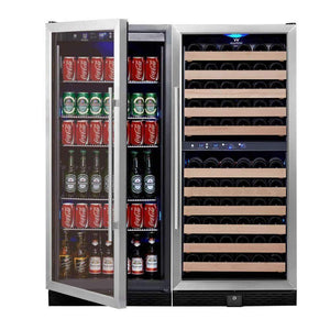 upright wine and beverage fridge combo KBU100BW3